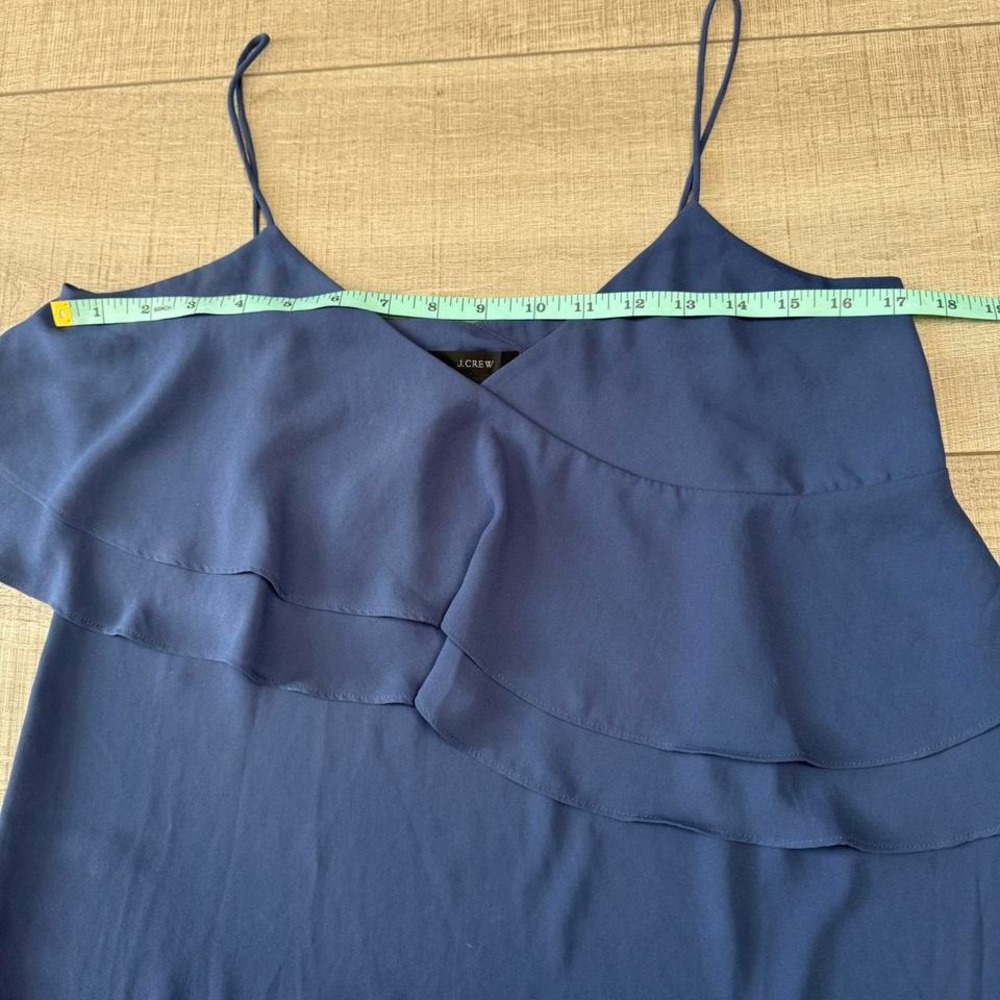 J.Crew Blue Ruffle Layer Cami Top –‎ Size 4 - Picture 3 of 4